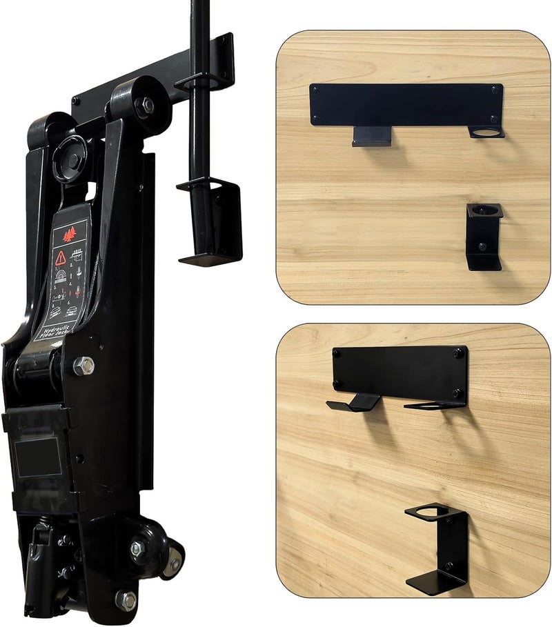 OMMUU Wall Mount Floor Jack Stand Rack Organizer, Car Hydraulic Trolley Jack Stands Holder Wall Storage Rack Mount Brackets Jack Stands Tower Racing Trailer Accessories Tool - Image 2